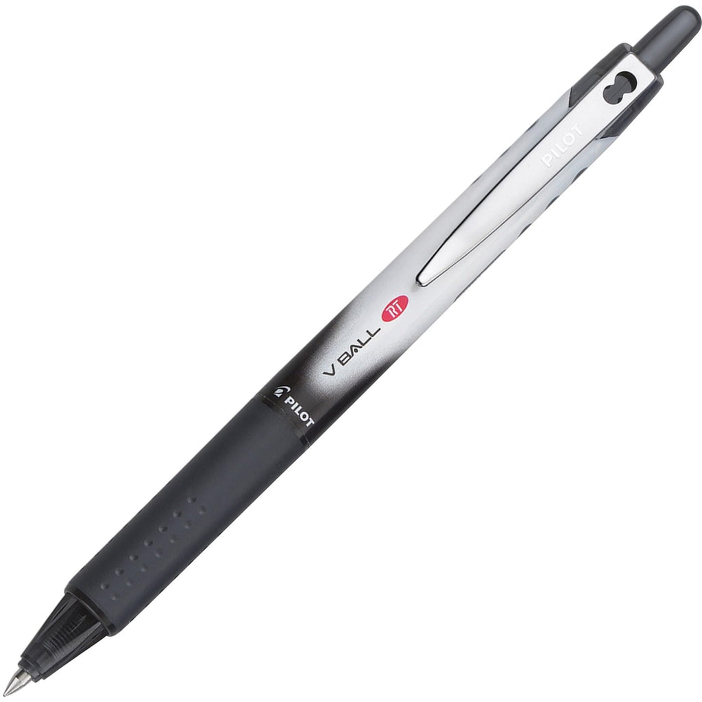 Vball Rt Liquid Ink Retractable Roller Ball Pen, Black Ink, .7Mm