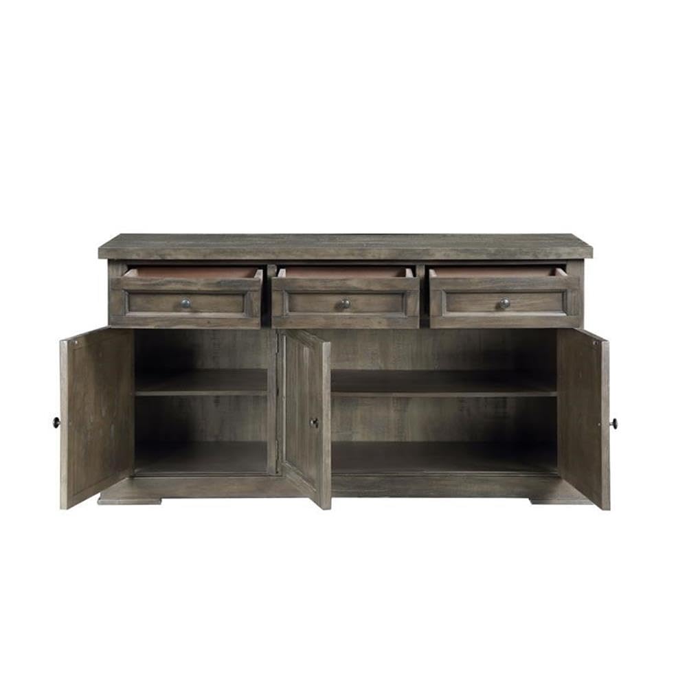 Acme Landon Server in Salvage Gray Finish