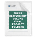 Wholesale Case Of 5 - C-Line Non-Glare Vinyl Project Folders-Project Folders, Vinyl, Nonglare, 11'X8-1/2', 50/Bx, Clear
