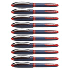 Rediform Psy183002-10 0.6 Mm Schneider One Business Rollerball Pen44; Red - Pack Of 10