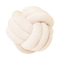 Lusjnge Decorative Throw Knot Pillow Ball For Home Chair Sofa Aesthetic Round Velvet Knotted Pillow Cushion (Milky White, 8.7 In