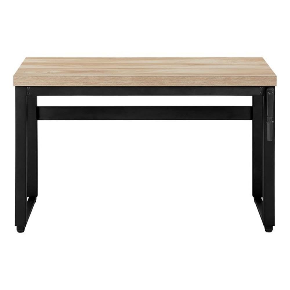 Monarch Specialties 7678 Computer Desk, Home Office, Standing, Adjustable, 48&quot; L, Work, Laptop, Metal, Laminate, Natural, Black, Contemporary, Modern Desk-48 Adj.Height, 47.25&quot; L x 23.75&quot; W x 29.5&quot; H