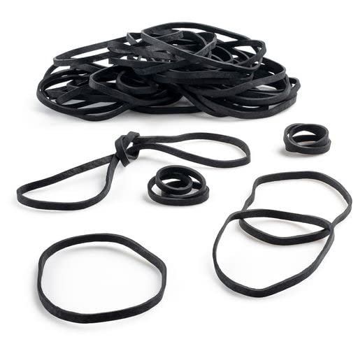 Plasticmill Rubber Bands - #33 Size - Black Rubberbands - 100 Count.
