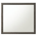 Acme Valdemar Rectangular Wooden Frame Bedroom Mirror In Weathered Gray