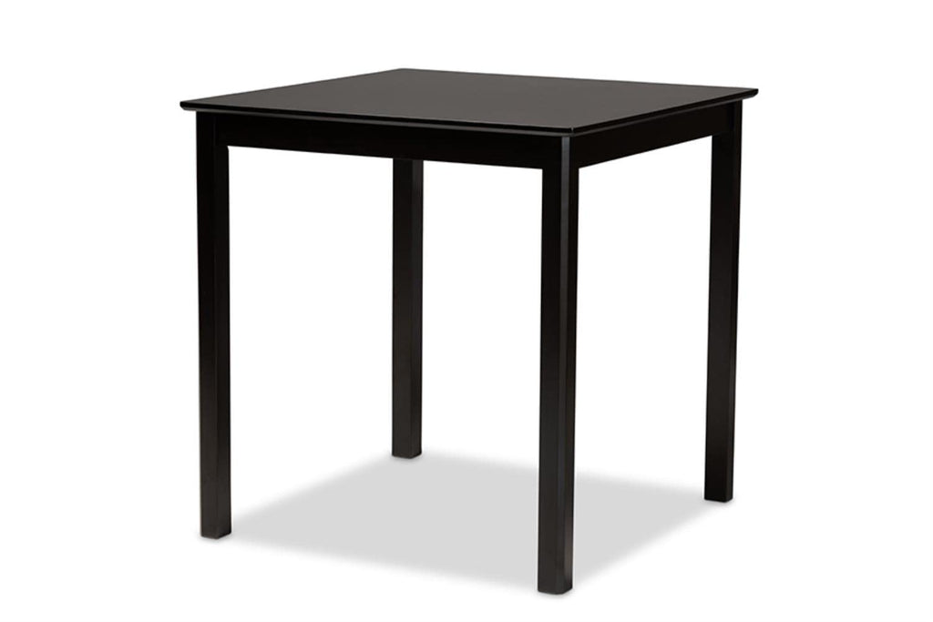 Baxton Studio Nicolette Modern and Contemporary Transitional Dark Brown Finished Wood 5-Piece Pub Set