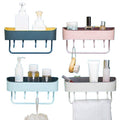 Maharsh Metal Bathroom Corner Rack, Steel Shelves Organizer, Storage Shelf (Blue, Pack of 3)