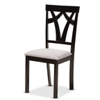 Baxton Studio Telma Modern and Contemporary Grey Fabric Upholstered and Dark Brown Finished Wood 5-Piece Dining Set