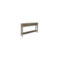 Powell Linon Sadie Long Wood Console Table in Gray