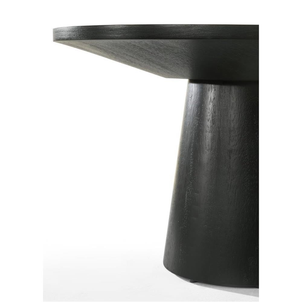 LILOLA LIVING Jasper Ebony Black 22&quot; Round End Table