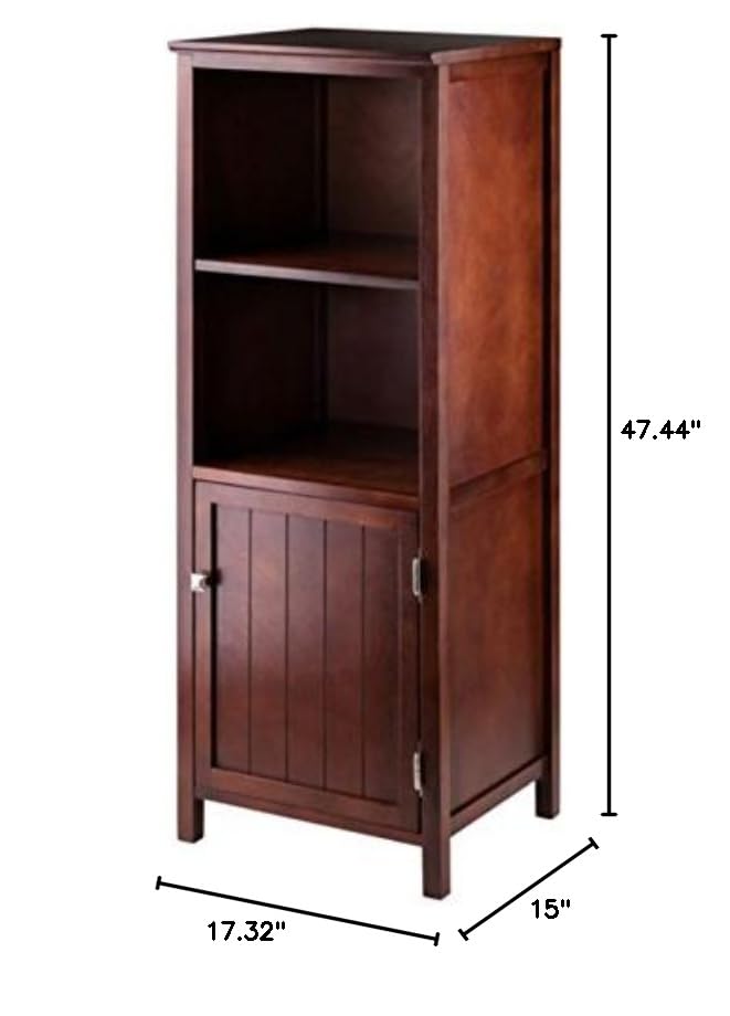 Ergode Wood 3-Pc Brooke Cupboard Set | French Country Charm | Modern Convenience | Solid & Composite Wood | Walnut Finish | Assembly Required (94421-VV)