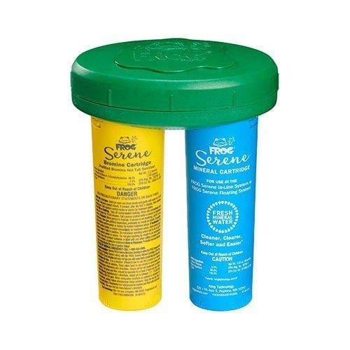 Frog Serene Floating Sanitizing System For Hot Tubs, Quick And Easy Self-Regulating Hot Tub Sanitizer With Bromine And Frog Sani