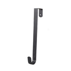 Gircss 10' Wreath Hanger For Front Door, Wreath Metal Hook For Front Door Christmas Decoration, Over The Door Hooks Black
