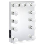 Acme ASA l Rectangle Wooden Frame Accent Mirror with Lighting in White