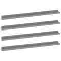 Wall Shelves -SKM Wall Shelves 4 pcs Gray 39.4"x3.5"x1.2"