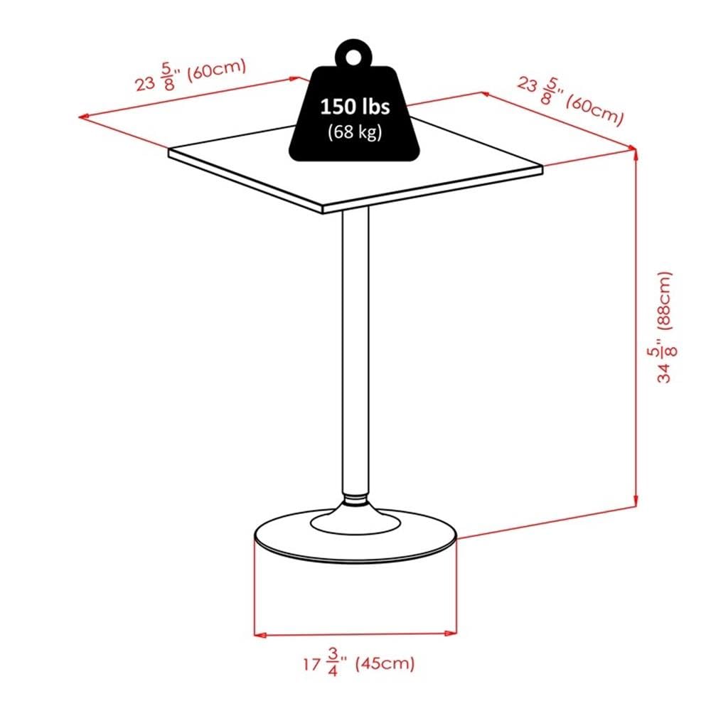 Winsome Obsidian 3-Piece Pub Table Set