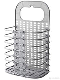 NIL JO Wall Mount Foldable Hanging Plastic Laundry Hamper Bin Bathroom Basket Organization (multicolor)