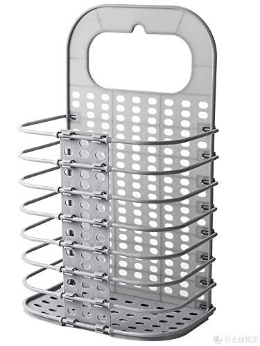 NIL JO Wall Mount Foldable Hanging Plastic Laundry Hamper Bin Bathroom Basket Organization (multicolor)