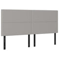 Vidaxl Headboards (4 Pcs) - Light Gray Polyester Fabric, Engineered Solid, & Larch Wood - Compact Size For Space-Saving, 39.4"X2"X30.7"/34.6"
