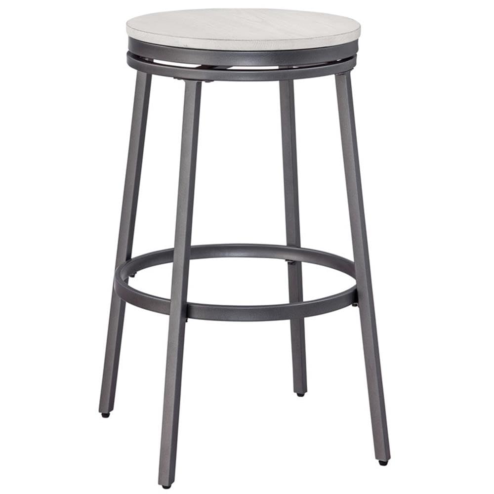 American Woodcrafters Jaidon Backless Gray Metal 30-inch Seat Height Bar Stool