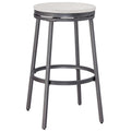 American Woodcrafters Jaidon Backless Gray Metal 30-inch Seat Height Bar Stool