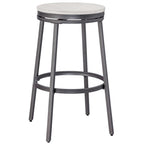American Woodcrafters Jaidon Backless Gray Metal 30-inch Seat Height Bar Stool