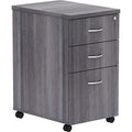 Lorell Weathered Charcoal Laminate Desking Pedestal - 3-Drawer