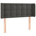vidaXL Headboard, Upholstered Headboard for Bed Home, Bed Headboard with Ears, Bedroom Furniture, Dark Gray 40.6"x6.3"x30.7"/34.6" Velvet
