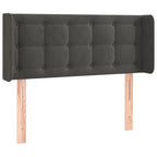 vidaXL Headboard, Upholstered Headboard for Bed Home, Bed Headboard with Ears, Bedroom Furniture, Dark Gray 40.6"x6.3"x30.7"/34.6" Velvet