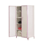 Acme Priya Ii 2-Door Metal Frame Kids Wardrobe Armoire In White