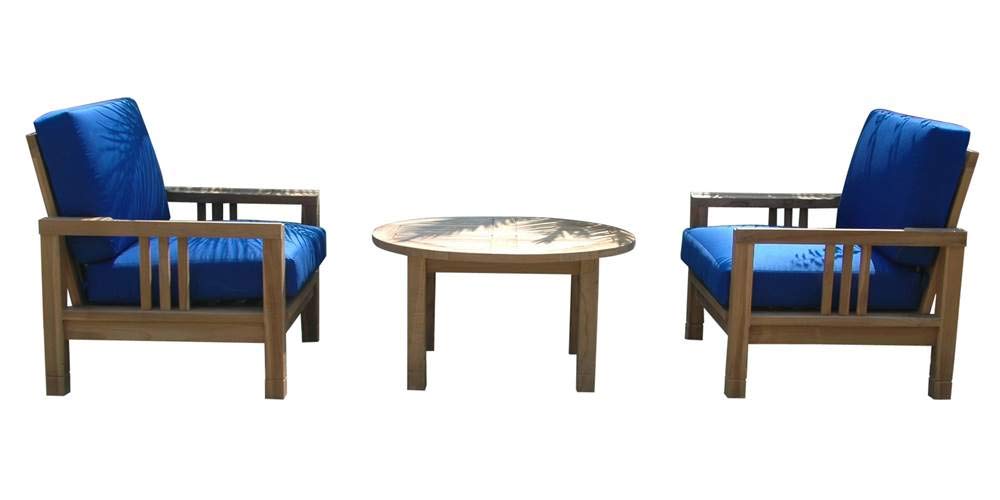 Anderson Teak SET-256 - No Cushion South Bay Deep Seating Collection