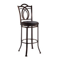 Linon Coffee Brown Metal Swivel 30 Bar Stool