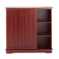 Beadboard Wooden Storage Cabinets or Baskets  Walnut Storage Unit