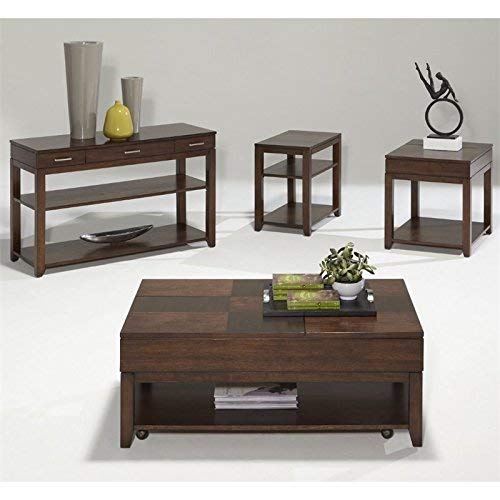 Progressive Furniture Daytona Rectangular End Table, Regal Walnut