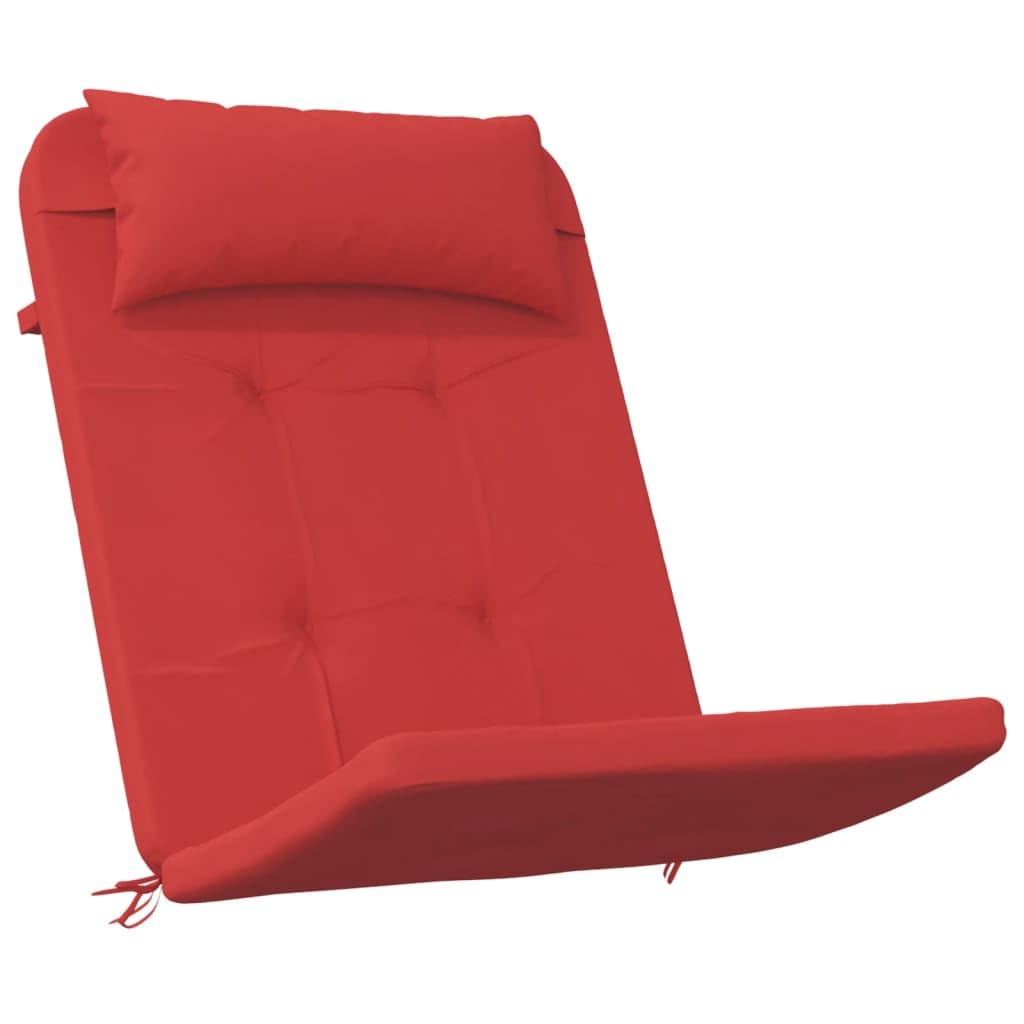 vidaXL Adirondack Chair Cushions 2 pcs - Red Oxford Fabric with Foam Fiber Filling, Non-Slip Design, Suitable for Outdoor and In