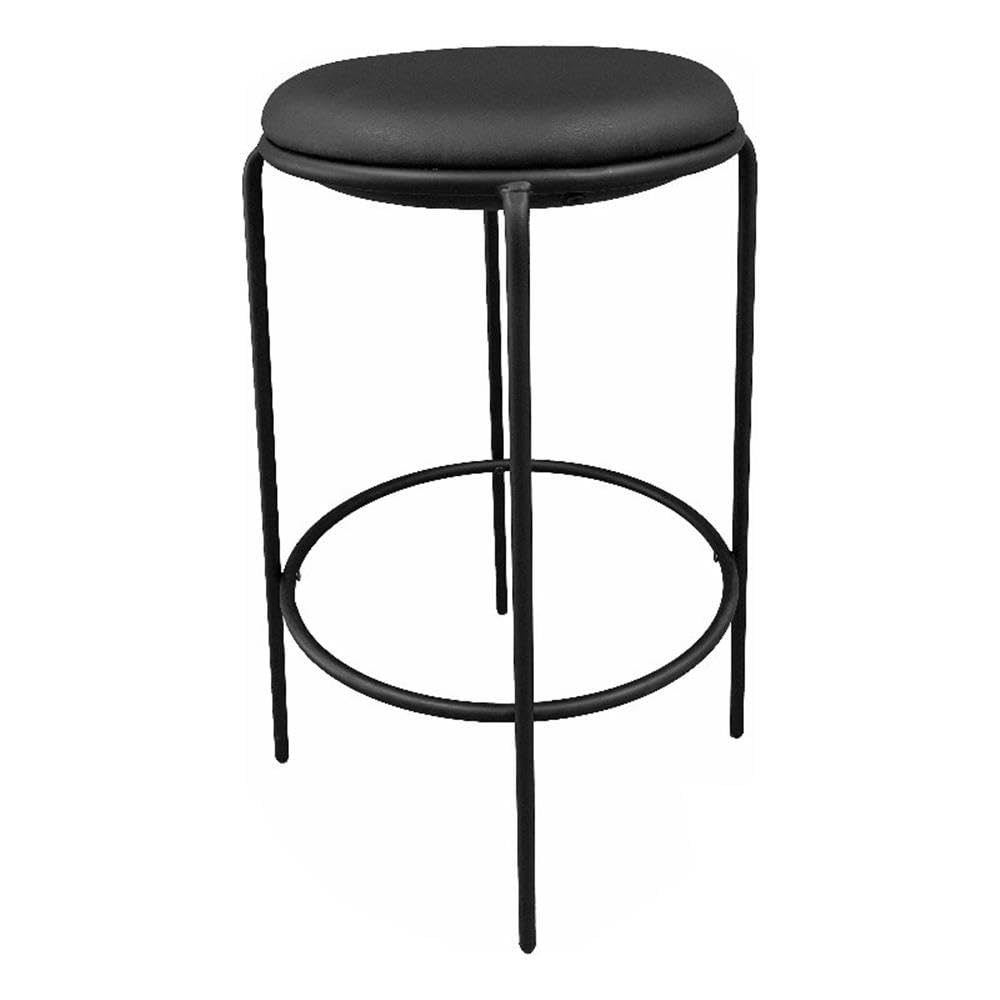 Pangea Home Sly 30&quot; Modern Polyurethane/Metal Barstool In Black (Set Of 2)