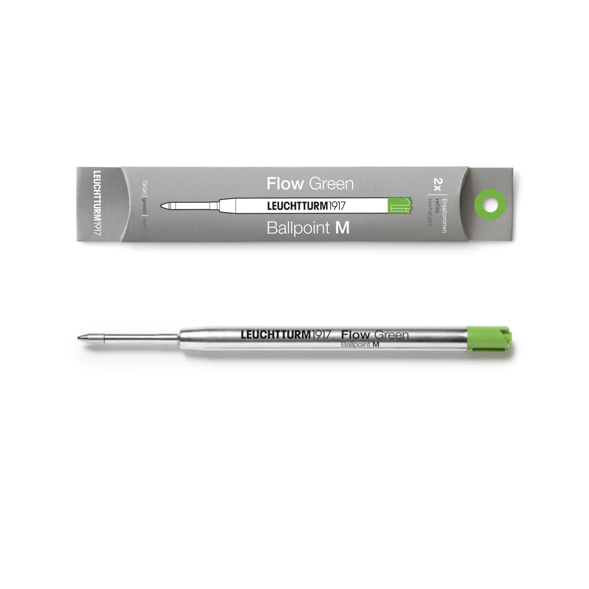Leuchtturm1917 - Ballpoint Pen Parker Style Refills For Drehgriffel Nr 1 - Document Proof Iso 15727-2 (2 Pack, Medium Point, Gre