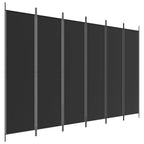 vidaXL Modern Room Divider with 6 Panels, 118.1''x78.7'', Easy Assembly, Polyester Fabric and Iron Material, Foldable, Multi-Pur