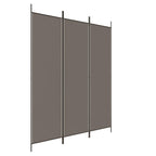 Vidaxl 3-Panel Room Divider | Anthracite | Fabric & Iron | Privacy Screen | Foldable Design | Easy To Assemble | Versatile Usage