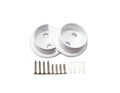 QCAA Heavy Duty Solid Metal Closet Rod Socket Set, 1-3/8  , Matte White, 1 Pair, Made In Taiwan