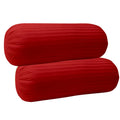 Trance Home Linen 100% Cotton Bolster Cover Set | 16X32 Inches | 200 Tc | Solid Dewan Round Pillow Covers Only | Bed Side Long P