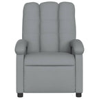 vidaXL Massage Recliner Chair - Manual Light Gray Fabric Lounge Seat with 6-Point Vibration, USB Powered, Adjustable Footrest & Backrest, Side Pocket - Ideal for Living Room, Bedroom, Office