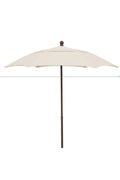 Fiberbuilt 7.5' Hex Patio Umbrella 6 Rib Push Up Champagne Bronze with Natural Spun Poly Canopy