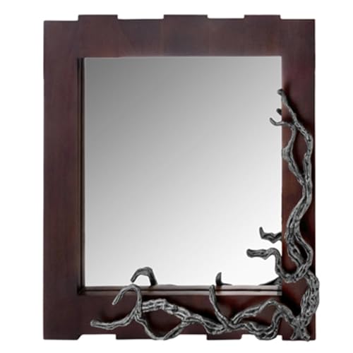 HomeRoots Decor 3-inch x 33-inch x 32-inch Brown & Silver, Vine - Wall Mirror