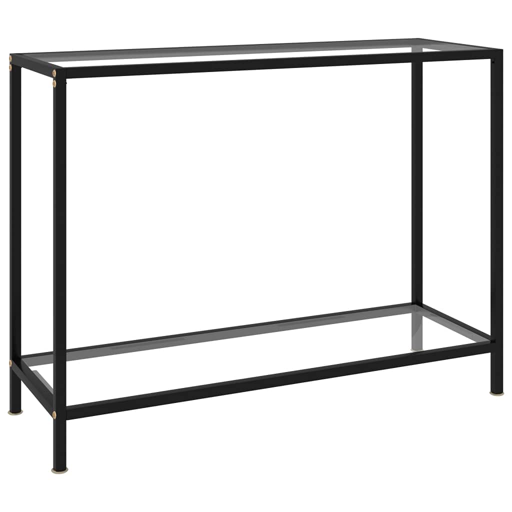 Furniking Console Table Transparent 39.4&quot;x13.8&quot;x29.5&quot; Tempered Glass (9,7kg)