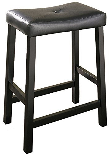 Crosley Furniture Julia Stainless Steel Top Island with Storage, Coffee Bar, and Set of 2 Upholstered Saddle Stools, White/Black
