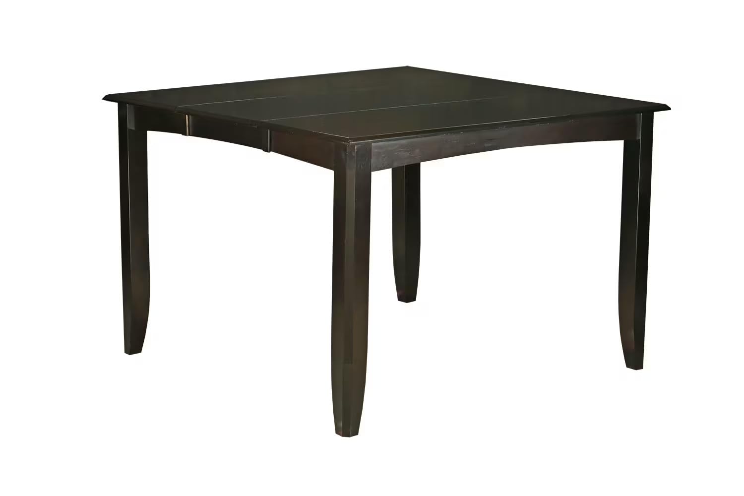 East West Furniture FAIR9-CAP-LC 9 Piece Counter Height Dining Set Includes a Square Kitchen Table with Pedestal and 8 Faux Leather Dining Room Chairs, 54x54 Inch, Cappuccino