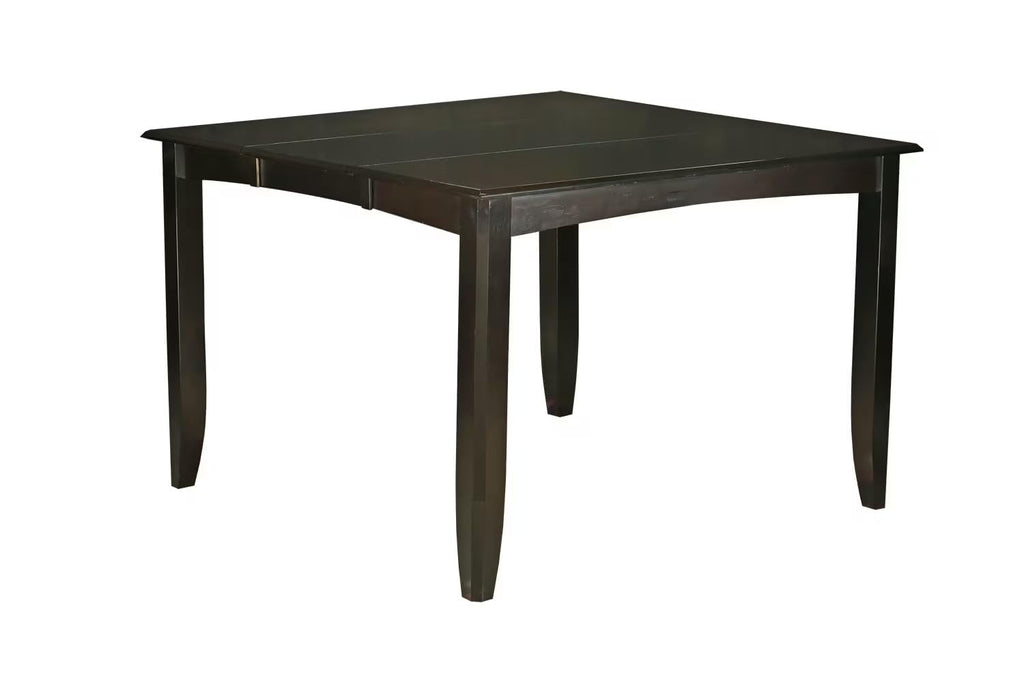 East West Furniture FAIR9-CAP-W 9 Piece Counter Height Pub Set Includes a Square Dining Table with Pedestal and 8 Kitchen Dining Chairs, 54x54 Inch, Cappuccino
