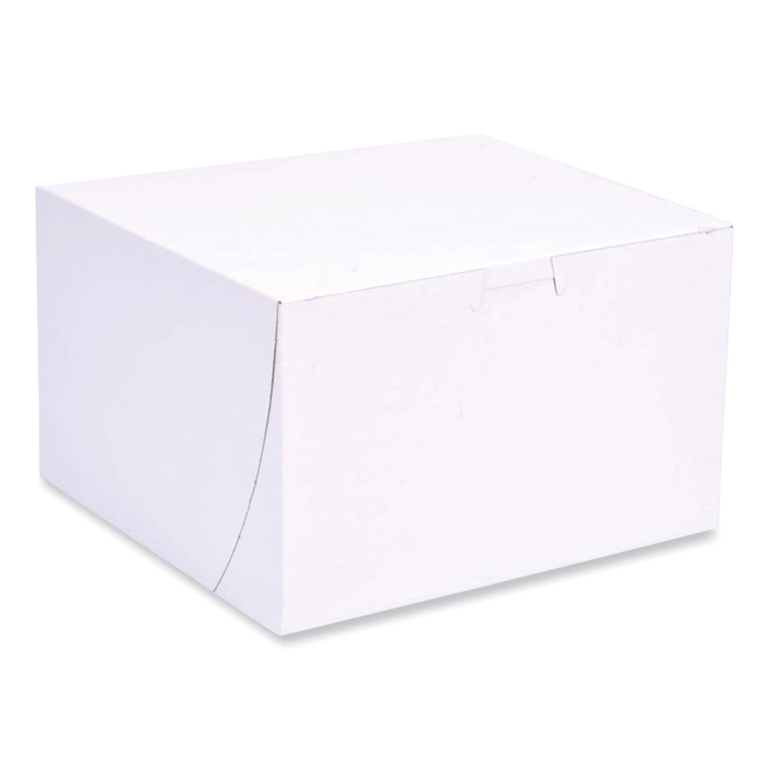Southern Champion Tray Standard White Bakery Boxes 8X8X5, 100 Count
