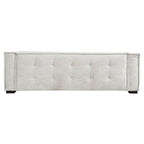Kosas Home Element 98" Transitional Polyester Fabric Sofa in Beige