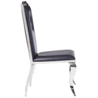 Acme Furniture Cyrene Side Chair (Set of 2) in PU and Stainless Steel